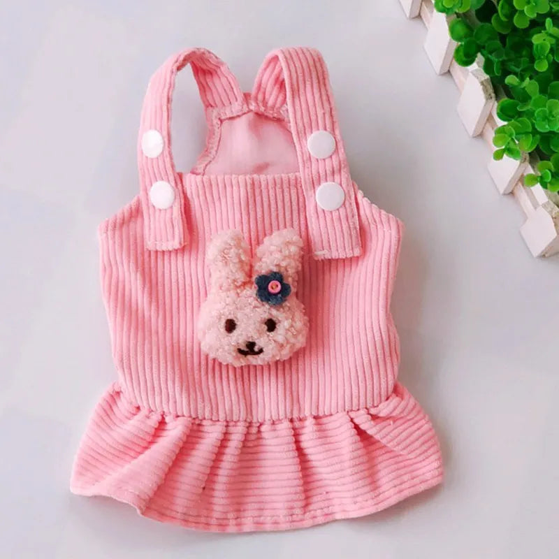 Princess Dog Christmas Bow Skirt Pets Cat Warm Dog Woolen Dress Vest Coat Puppy Sweater Pet Apparel For Chihuahua Yorkie S-XXL - KAISERINC