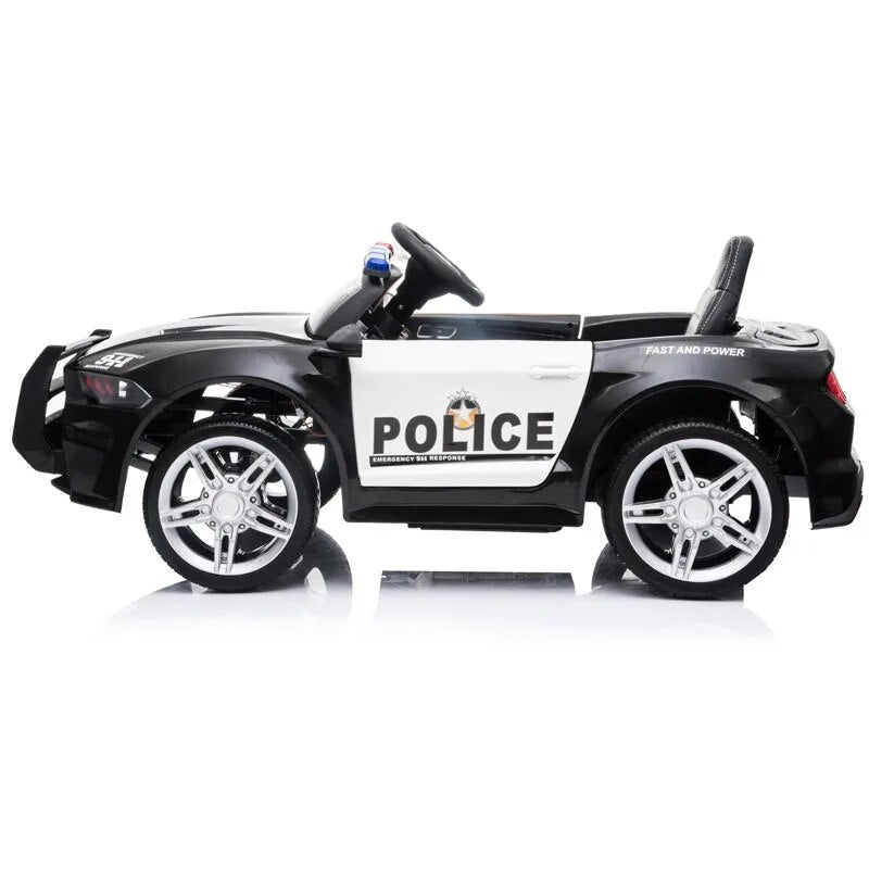 ATAA CARS, electric car for police child, with rc controller, 12v battery, music, siren sounds, speaker, fun