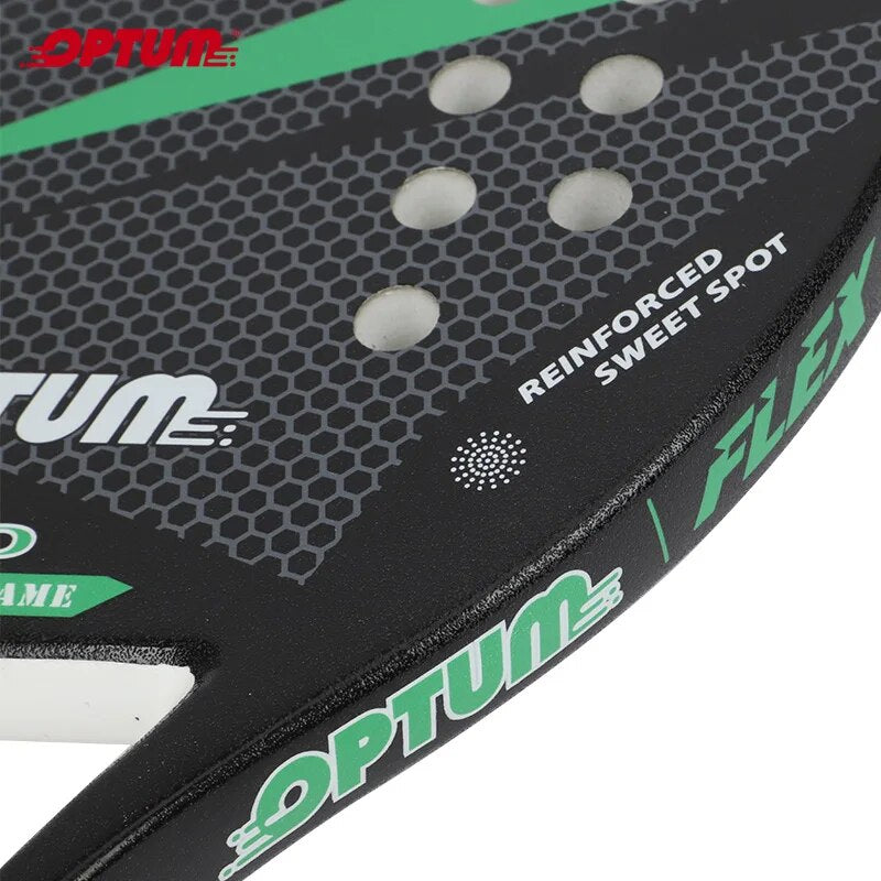 OPTUM FLEX Carbon Fiber Beach Tennis Racket Set,2 Rackets,2 Balls,and 2 Cover Bags