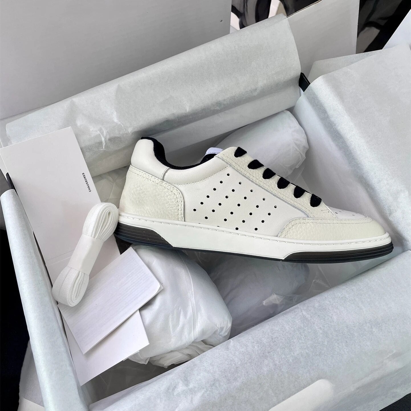 Spring Autumn Women Causal Shoes  Genuine Leather Sneakers Sports Flat Platform Leisure Shoes Spring Flats Round Toe Laofers 40