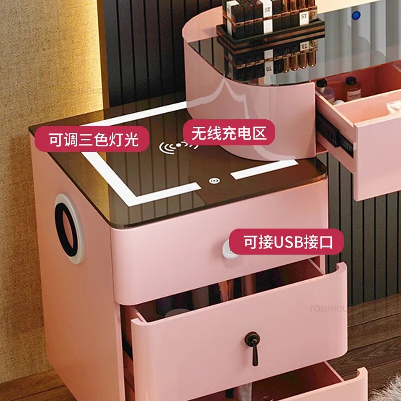Nordic Light Luxury Dressers Multifunctional Bedroom Dressing Tables Storage home Furniture Makeup Dressing Table with Mirror Z