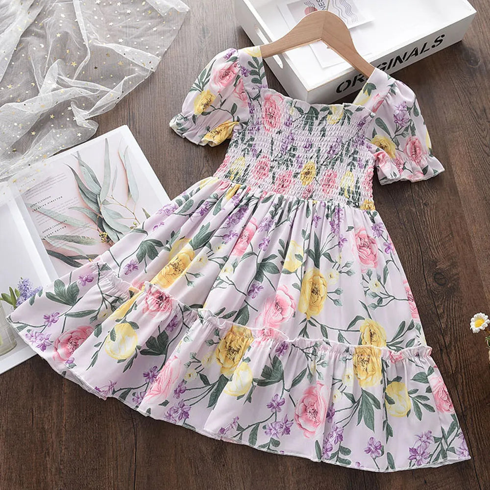 Melario Girls Dresses New Sweet Princess Dress Baby Kids Girls Clothing Wedding Party Dresses Children Clothing Pink Applique - KAISERINC
