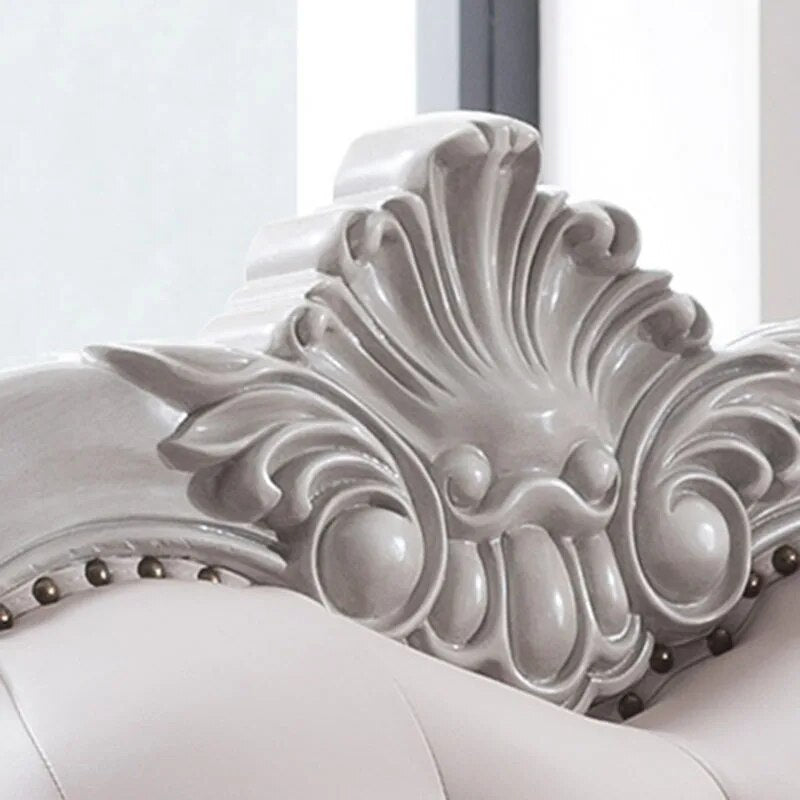 American Solid Wood Left Chaise Longue Combination Sofa Small Apartment European Modern Simple Chair Sleeper Bed Furniture