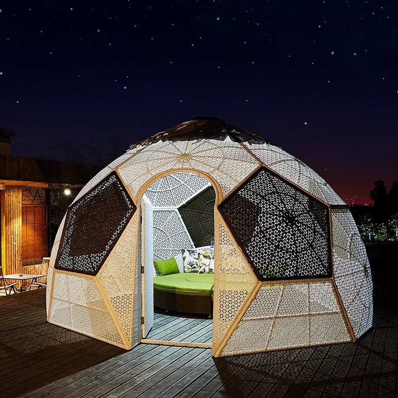 Outdoor sunshade rattan  wedding activity tent garden villa house leisure sunshine room