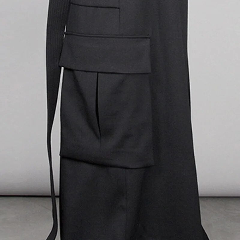 High-waisted trousers, super long A-shaped flared pants, wide-leg pants, original designer brand new men's clothing