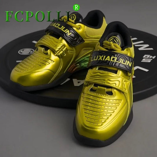 Professional Weight Lifting Training Shoe Unisex Gold Squat Hard Pull Shoes Men Gym Shoes Mens And Womens Sport Sneakers