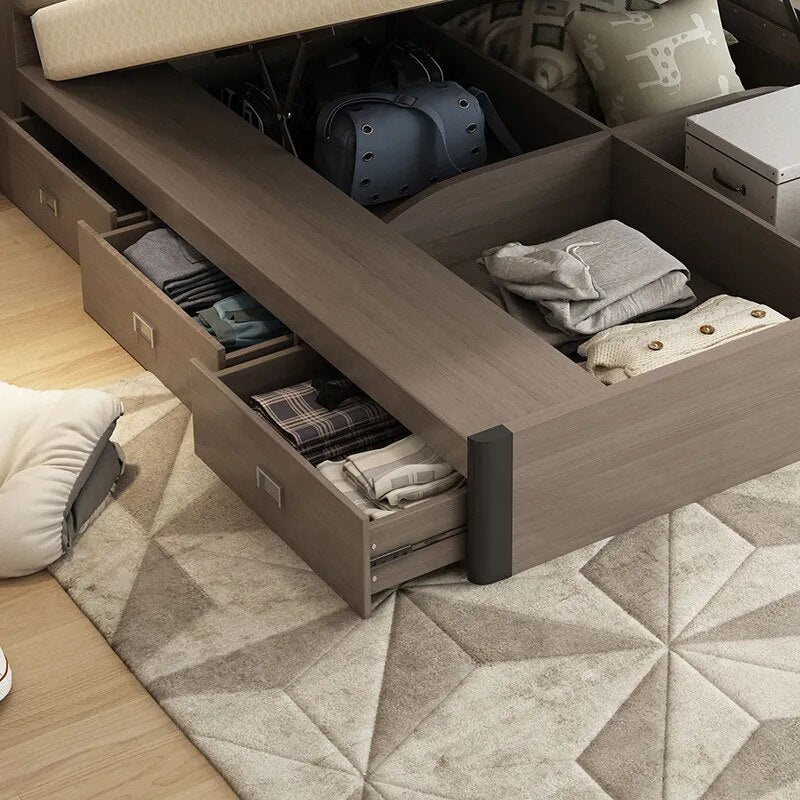 RAMA DYMASTY genuine leather soft bed modern design bed bett, cama fashion king/queen size bedroom furniture