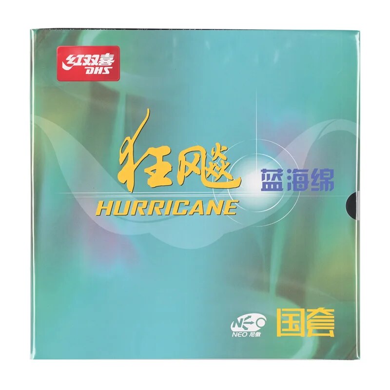 Original DHS Hurricane 3 National Blue Sponge Table Tennis Rubber (Ma Long Forehand) Hurricane 3 NEO Ping Pong Sponge