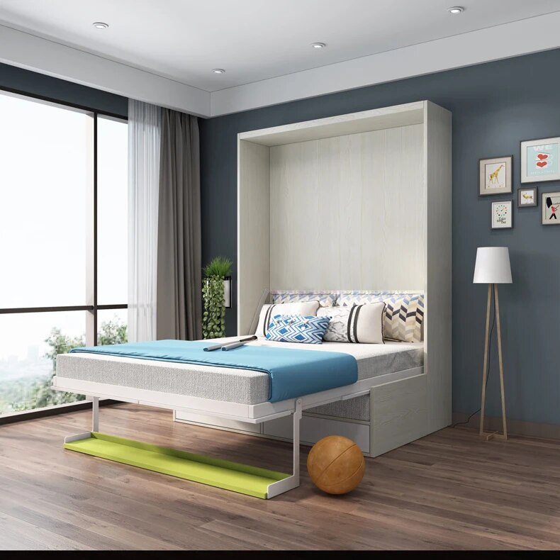fabric  bed frame soft electric sofa wall Bed Home Bedroom Furniture camas lit muebles de dormitorio yatak mobilya quarto