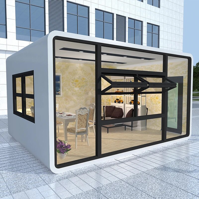 space capsule mobile integrated house scenic spot Apple warehouse outdoor villa B&B starry sky room smart hotel container