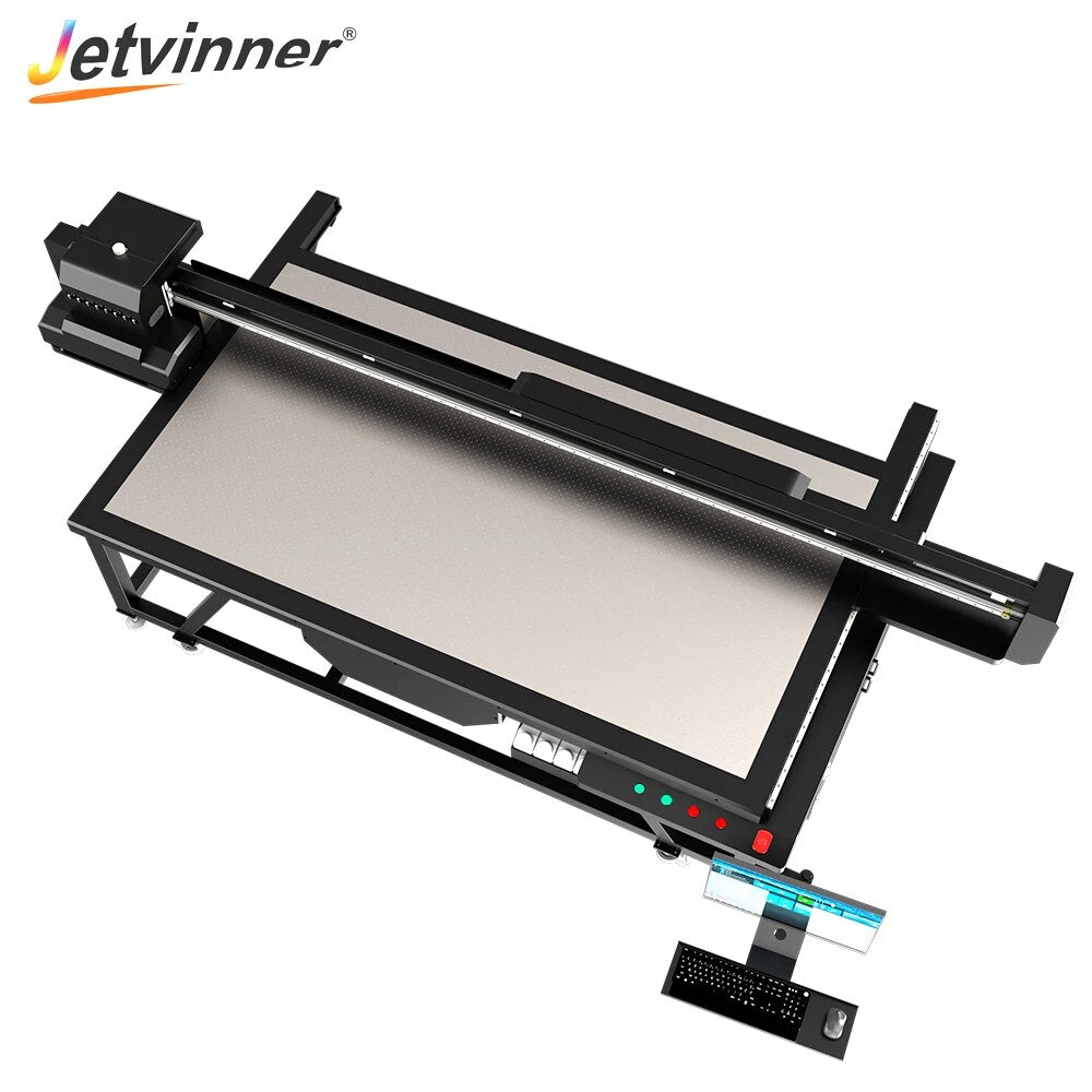 Jetvinner 2513 UV Printer 4pcs XP600 Print Heads Industrial Grade Large Scale Printing Machine for Phone Case Wood Cylinder