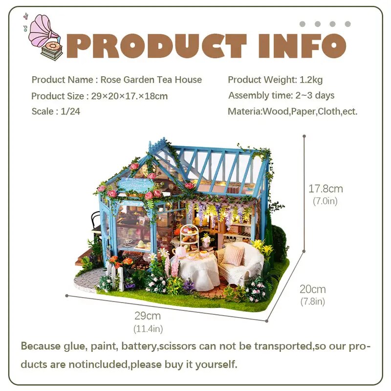 CUTEBEE DIY Dollhouse Wooden Doll Houses Miniature Dollhouse Kit Furniture Casa Music Led Toys for Children Birthday Gift