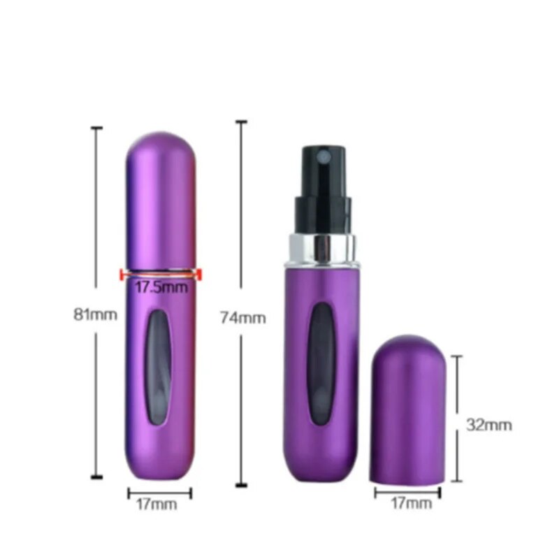 5/8ML Refillable Perfume Bottle With Spray Scent Pump Travel Empty Cosmetic Containers Spray Atomizer Bottle