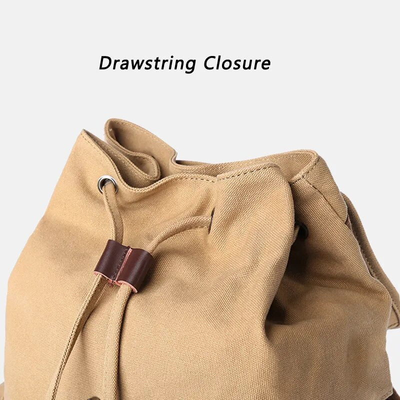 TANGHAO Canvas Backpack Unisex Vintage Casual Rucksack 17inch Laptop Backpack W/ USB Charging Port Schoolbag Student Mochia