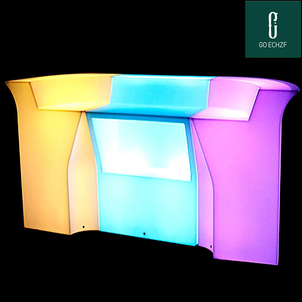 Luminous LED Bar Counter waterproof rechargeable Rundbar LED Bartresen furniture Color Changing Club Waiter bars disco party