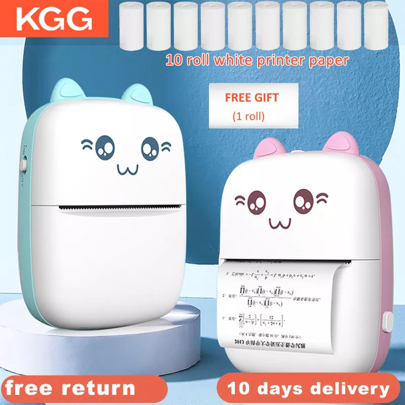 Mini Printer Portable Thermal Printer Photo Lable Printing Pocket Printer 57mm Printing Wireless BT 200dpi Android IOS Printers