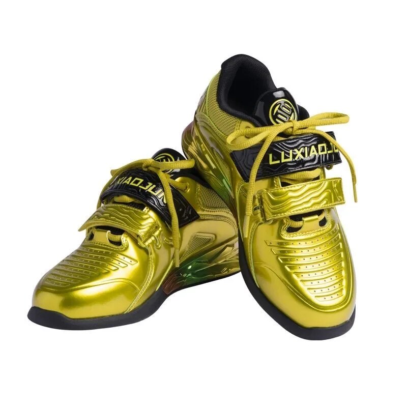 Professional Weight Lifting Training Shoe Unisex Gold Squat Hard Pull Shoes Men Gym Shoes Mens And Womens Sport Sneakers