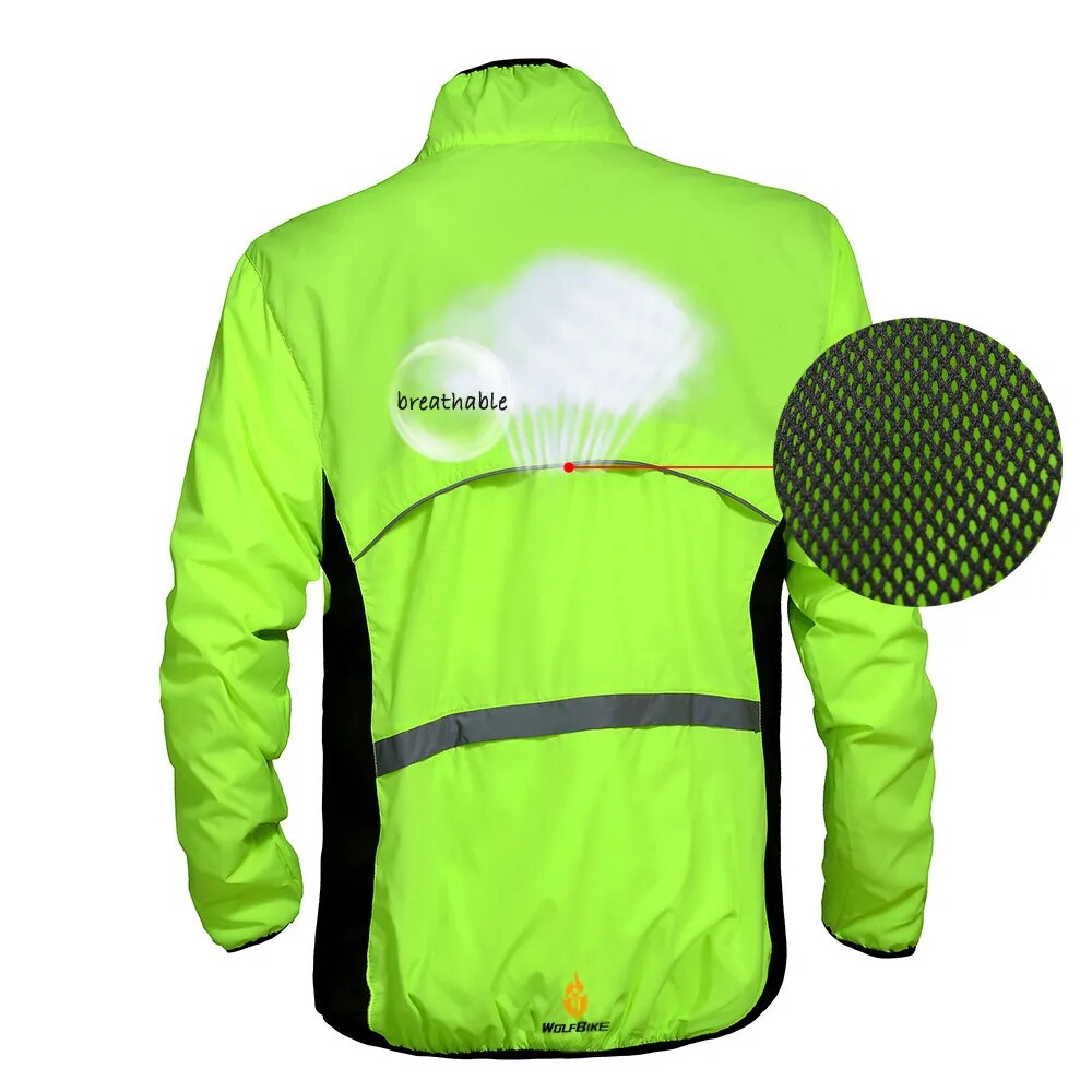 WOSAWE Windproof Cycling Jackets Men Women Riding Waterproof Bicycle Clothing Bike Long Sleeve Jerseys Sleeveless Vest Wind Coat - KAISERINC