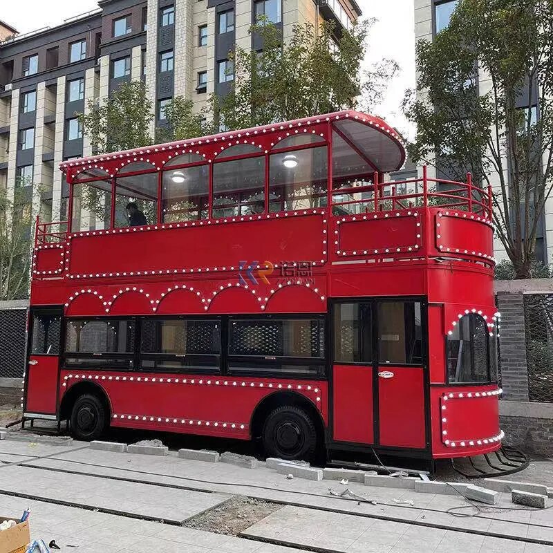 Double Decker Luxury Bus for Hamburger Electric Tourist Bus For Sale Professional Customized  London Bus Car