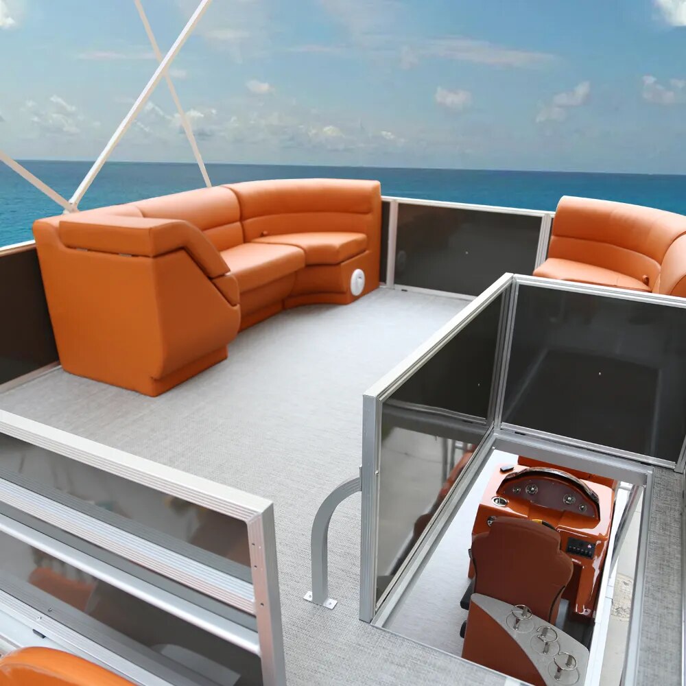 NEW Design House Boat Pontoon Houseboat Whitewater Luxury Yacht OUTBOARD Outboard Machine Aluminum Customized CE Certificate 14
