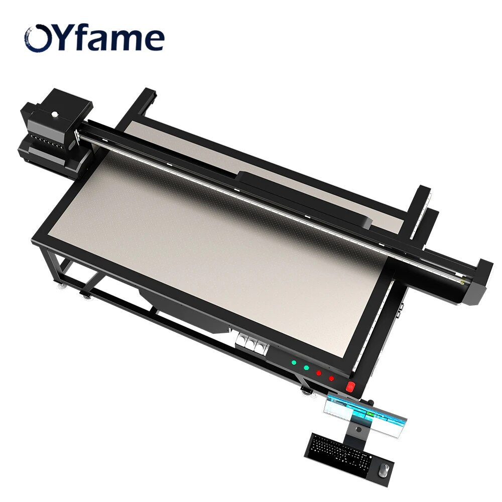 OYfame 2022 NEW Industrial UV Flatbed Printer with xp600 2513 uv printer for Acrylic Glass Metal Digital UV Printing machine