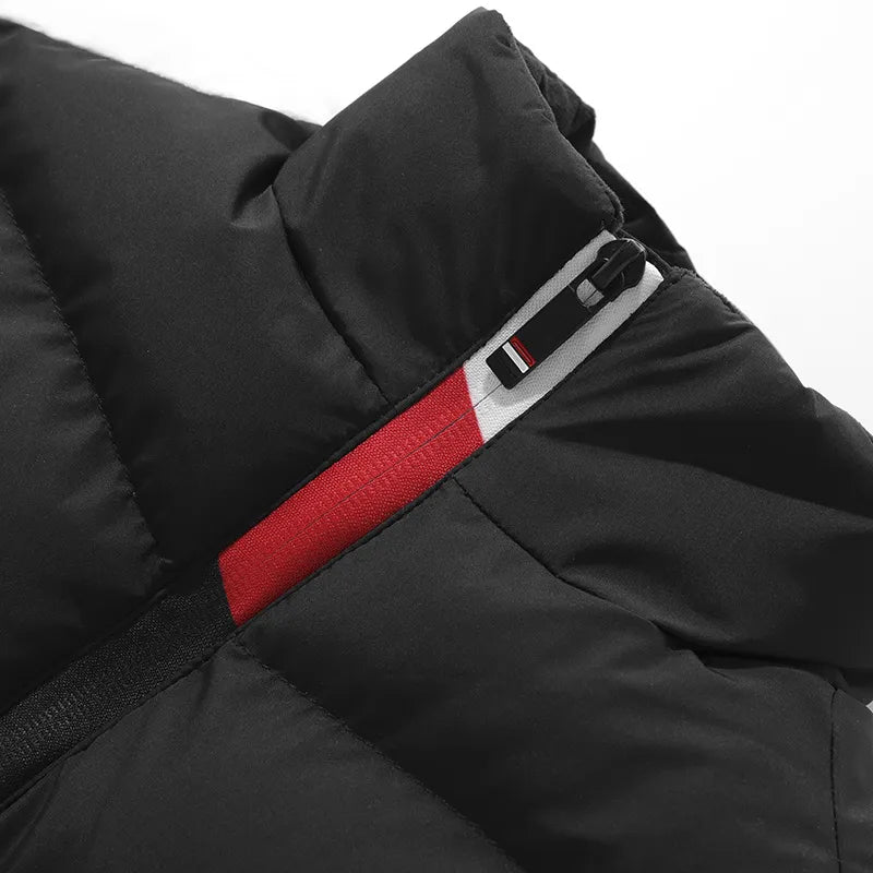 Autumn Winter Golf Jacket Vest for Men Down Cotton Windproof Warm Golf Wear Hooded Waistcoat Men's Fashion Loose Jacket Coats - KAISERINC