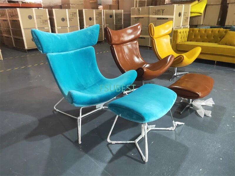 U-BEST Imola chair with stool Vintage chair single sofa chair hotel lobby armchair living room furniture relax lounge chair