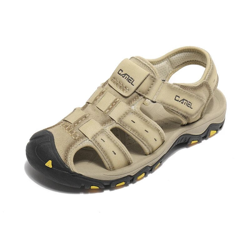 GOLDEN CAMEL Men's Shoes Genuine Leather Men Sandals Designer Shoes for Men Roman Gladiator Slippers Breathable Hiking Sandalias