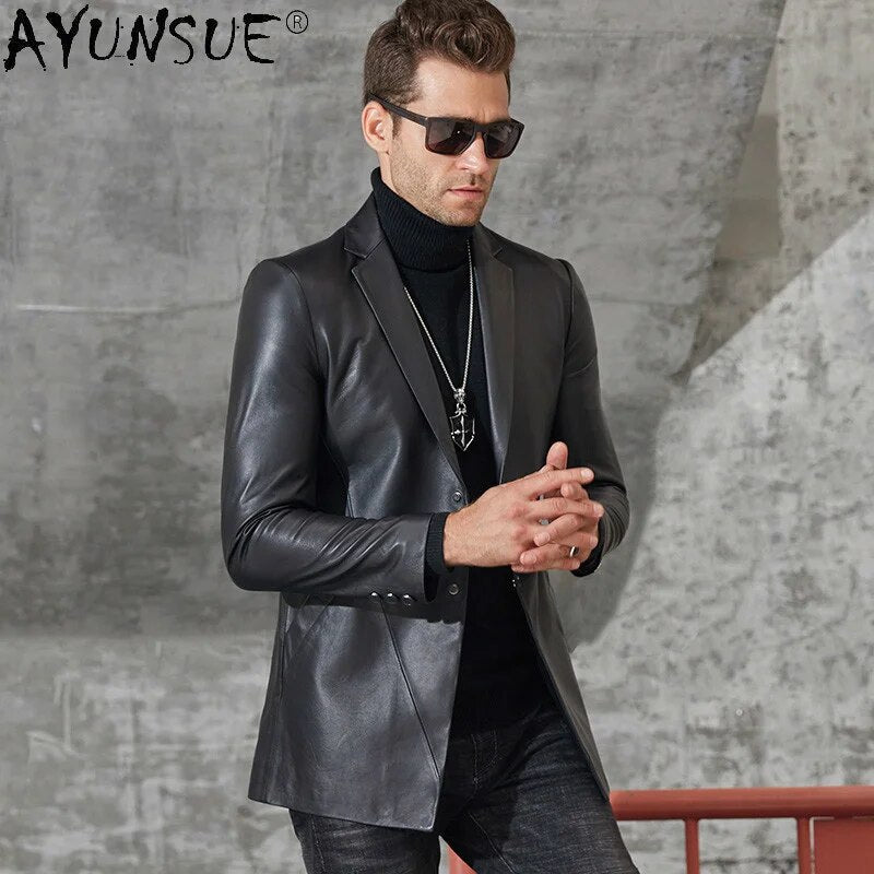 High quality Genuine Leather Jacket Men Suit Korean Men's Clothing Sheepskin Jackets Autumn Coat Male Windbreaker Ropa Hombre