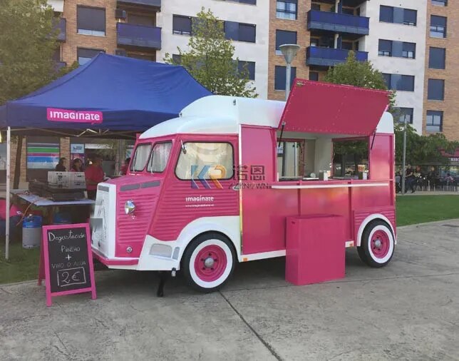 New Design Food kiosk Mobile Car Coffee Van Big Bakery Bus Hot Dog Ice Cream Cart Food Truck Vintage