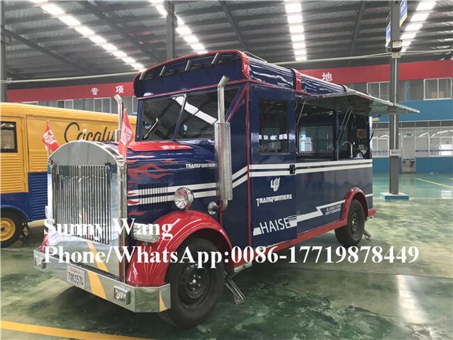 OEM Vintage Mobile Food Car Truck Snack Breakfast Vending Cart Customized Dining Van with CE Certification