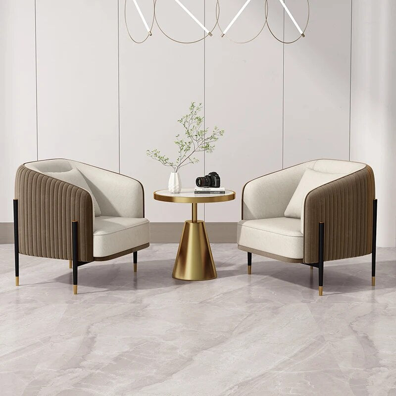 Office Accent Chair Recliner Designer Leisure Luxury Vanity Chair Nordic Modern Lazy Sofa Sillon Furniture Living Room KTY013