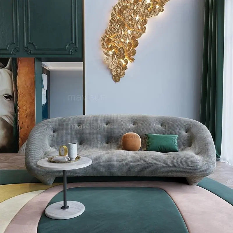Modern Simple Creativity Sofas For Living Room Nordic Light Luxury Round Couch Loft Shaped Design Sofa Furniture Set For Home