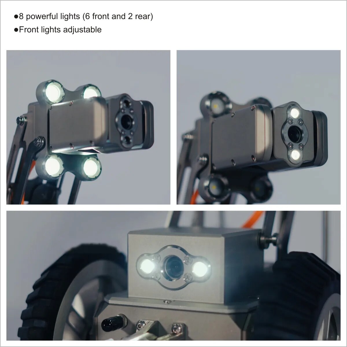 SYANSPAN Underwater CCTV 360 Rotation Endoscope Crawler Drain Sewer Municipal Pipeline Pipe Inspection Camera Pipe Robot