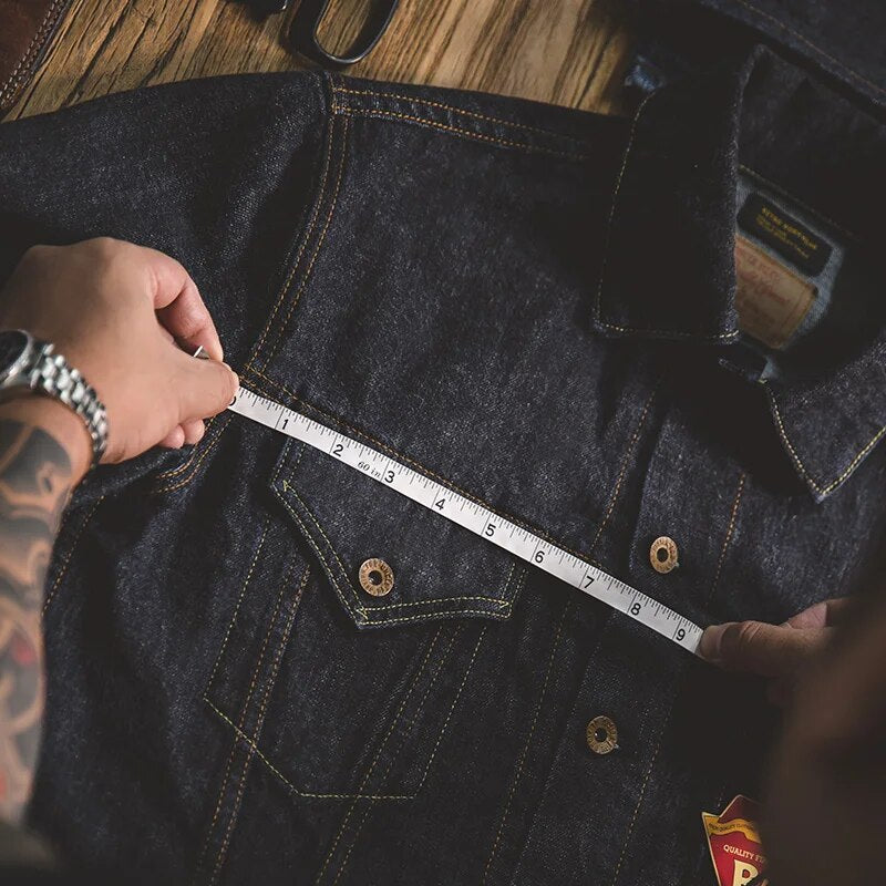 Maden Retro Blue Denim Jackets For Men Casual Crowboy Streetwear Coat Bomber Jacket Harajuku Vintage Outerwear Men's Clothing