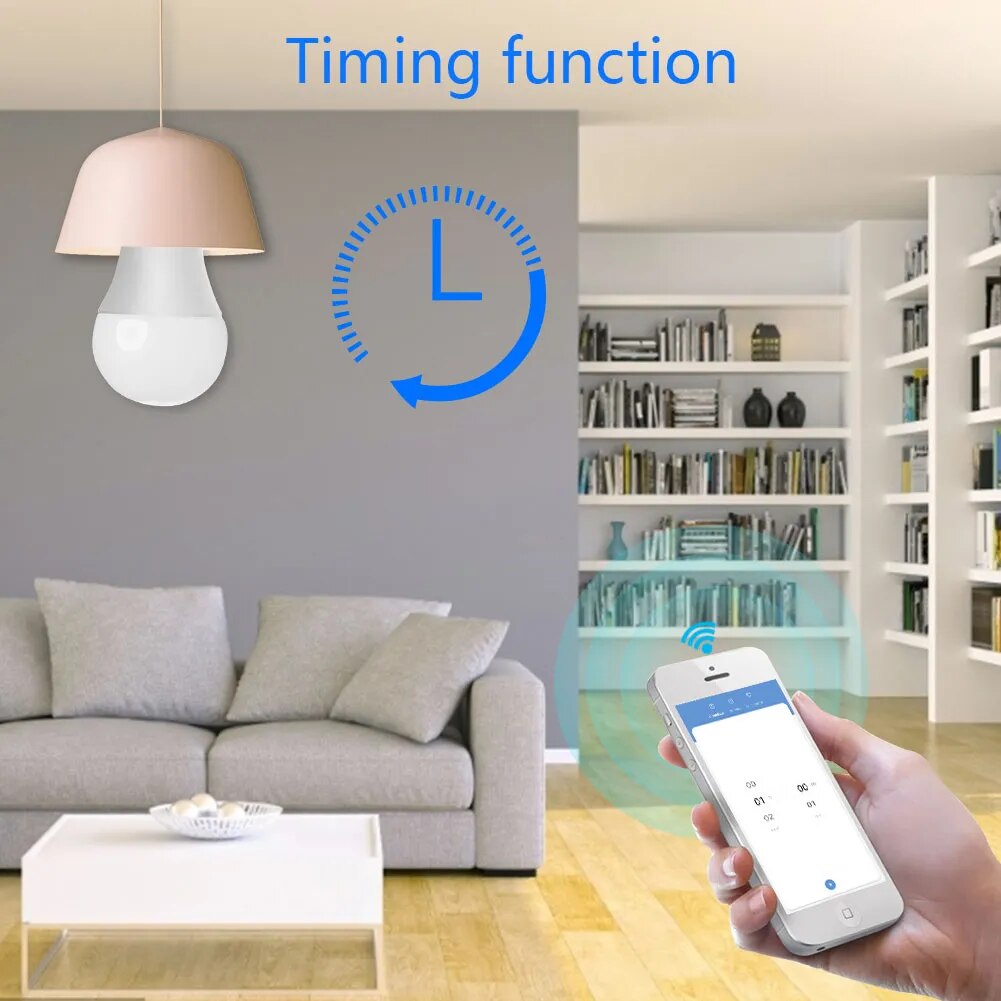 E27 WiFi LED Smart Bulb 9W TUYA / Smart Life Dimmable RGB Lamp Bulbs for Yandex Alice Smart Home Automation Google Home Alexa