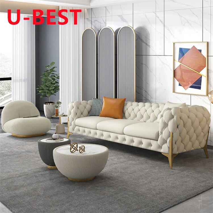 U-BEST Luxury Furniture Sectional Sofa 2 Seat Couch Living Room Sofa,New Model Luxury Tufted Loveseat Sofa  muebles de salon