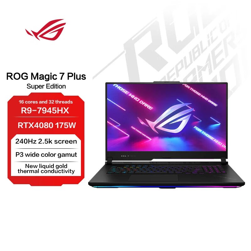 ROG Moba 7PLUS Super Version Strix G733P E-sport Gaming Laptop R9-7945HX RTX4080/4090  2.5K 240Hz 17.3Inch Computer Notebook