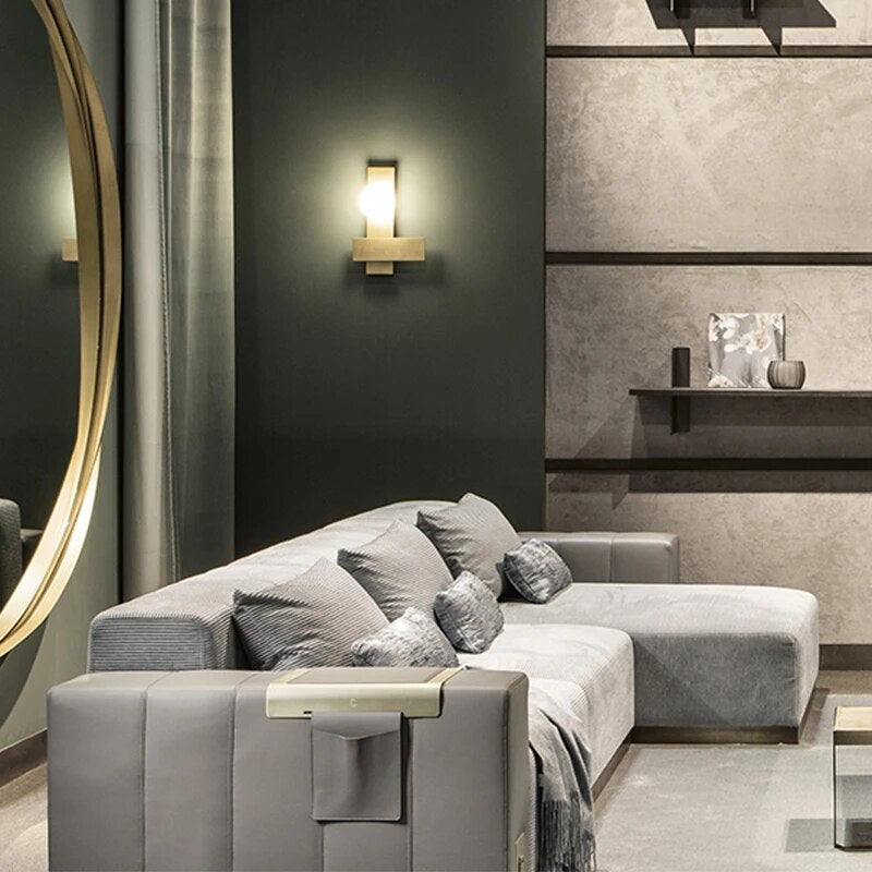 Light luxury Nordic sofa modern minimalist small apartment villa living room leather art three-seat sofa home