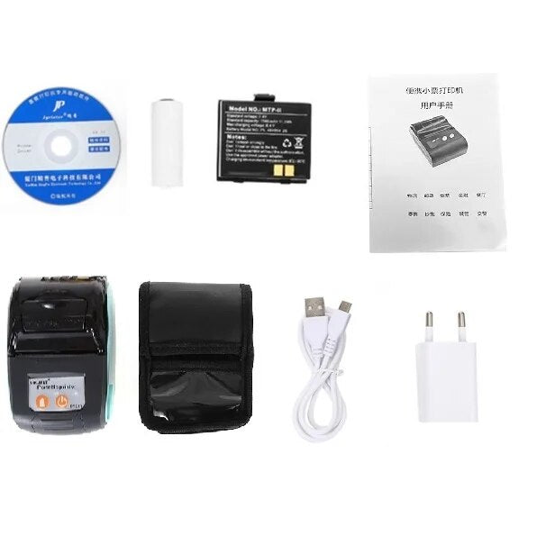 Portable Mini Printer 58mm Bluetooth Thermal Receipts Printers PT210 Mobile Phone PC Pocket Bill Makers Printer Impresora