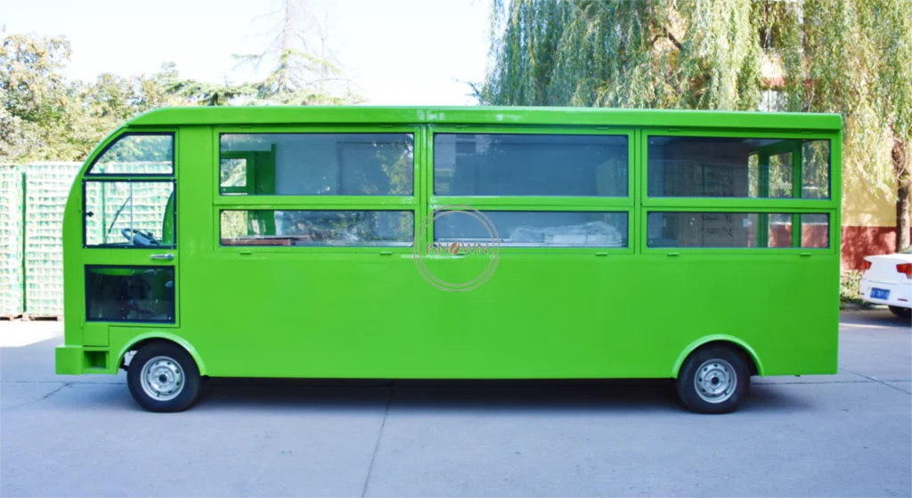 OEM Bus Type Food Truck Trailer Mobile Kitchen Fast Food Cart with CE Certification Customized Dining Car Catering Kiosk