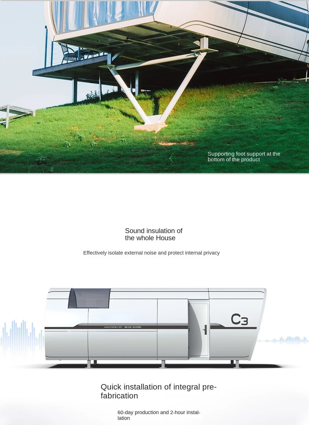 Camp Space Capsule Prefabricated House Glass Room Homestay Hotel Outdoor Camping Viewing Room