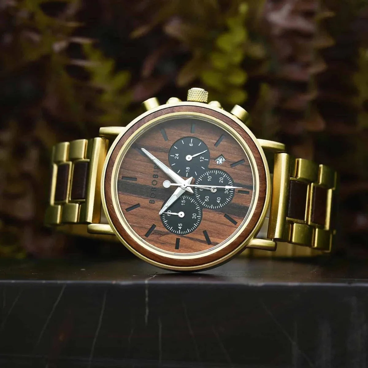 BOBO BIRD Wooden Men Watch Relogio Masculino Top Brand Luxury Chronograph Date Display Stop Watches erkek kol saati Great Gifts