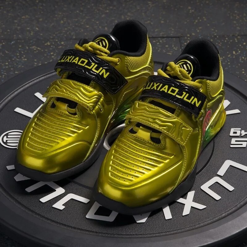Professional Weight Lifting Training Shoe Unisex Gold Squat Hard Pull Shoes Men Gym Shoes Mens And Womens Sport Sneakers