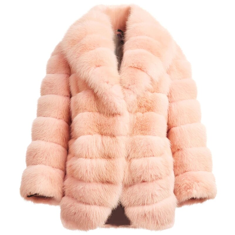 Women's Fur Coat 2223 Trend Natural Fur Long Mink Pink Fashion Outerwear Jackets Trench Coats New In Outdoor Clothes Clothing