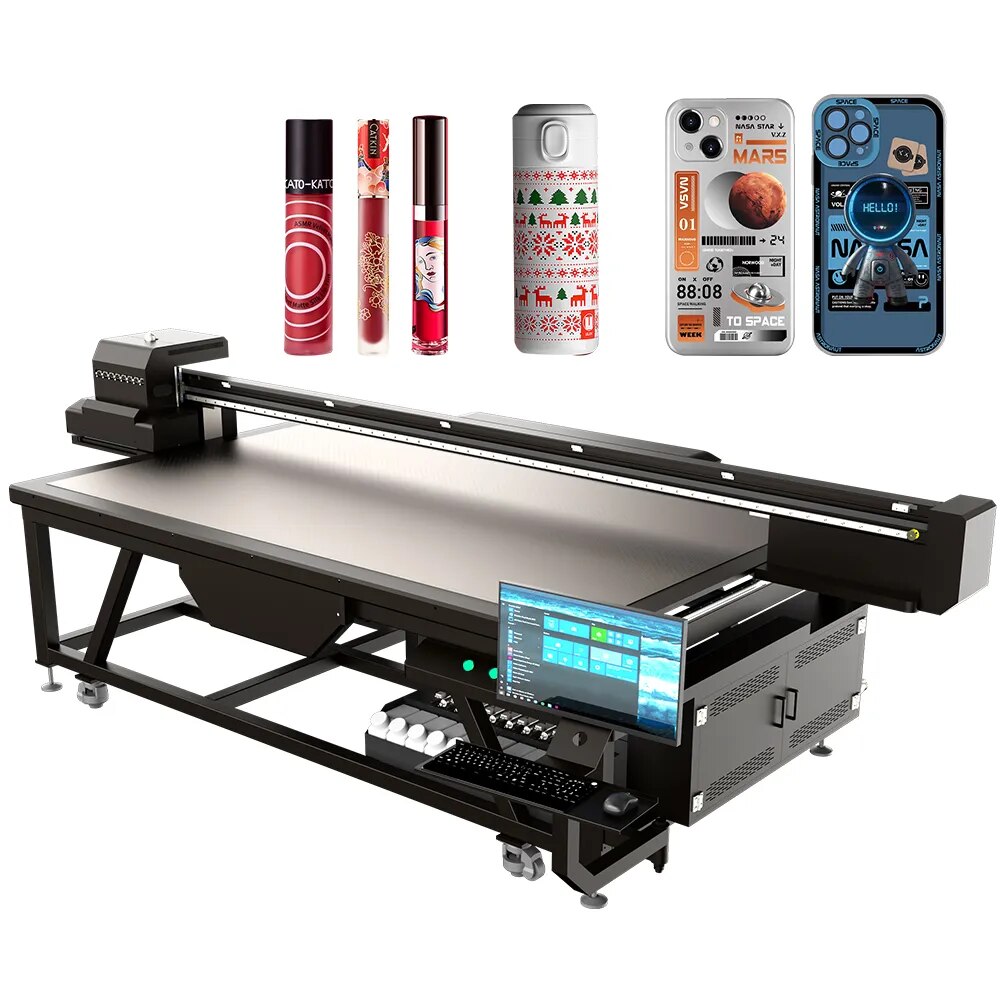 Large Format UV Printer With Epson XP600 Printhead 4 Pcs Printing for Leathe Cloth Glass Case Industiral UV Printer Machine