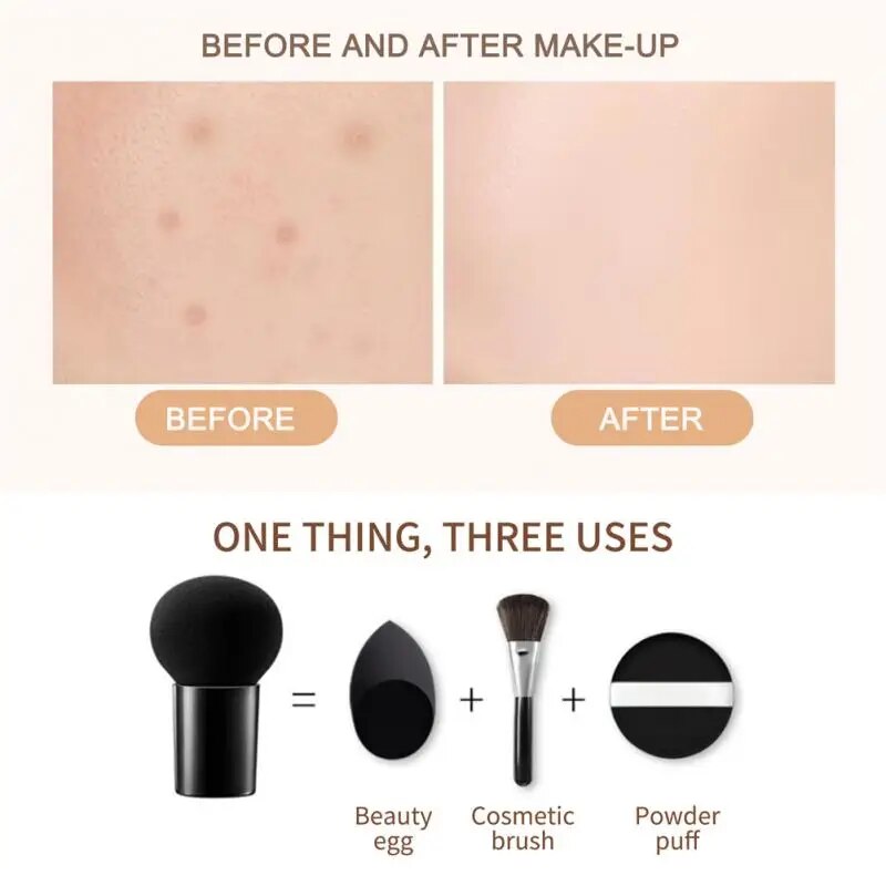 Mushroom Head Air Cushion CC Cream Natural Moisturizing Foundation Concealer Whitening Oil-control Makeup Face Cosmetics