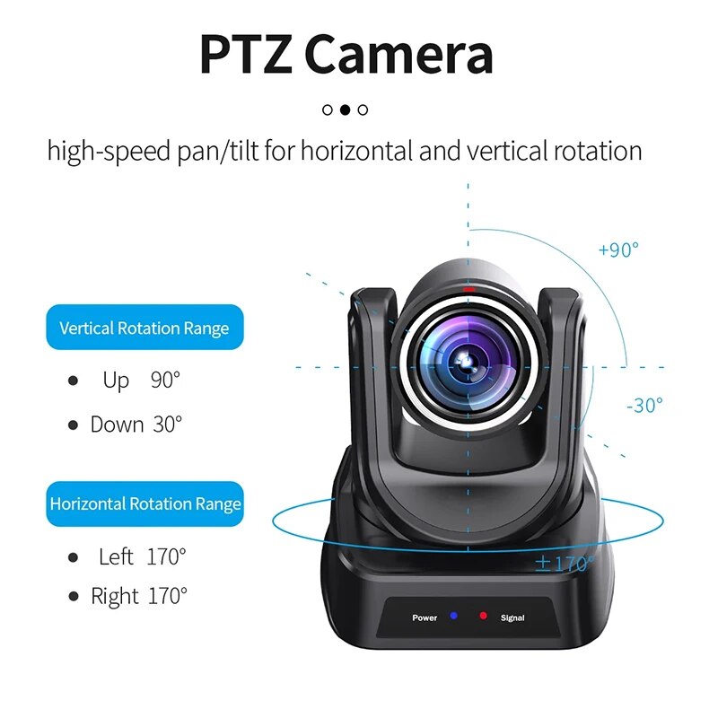Promotion SMTAV 8PCS NDI PTZ Camera,20X Optical 16X Digital Zoom, High-Speed PTZ, 3G-SDI + HDMI Output,  Video Conference Camera