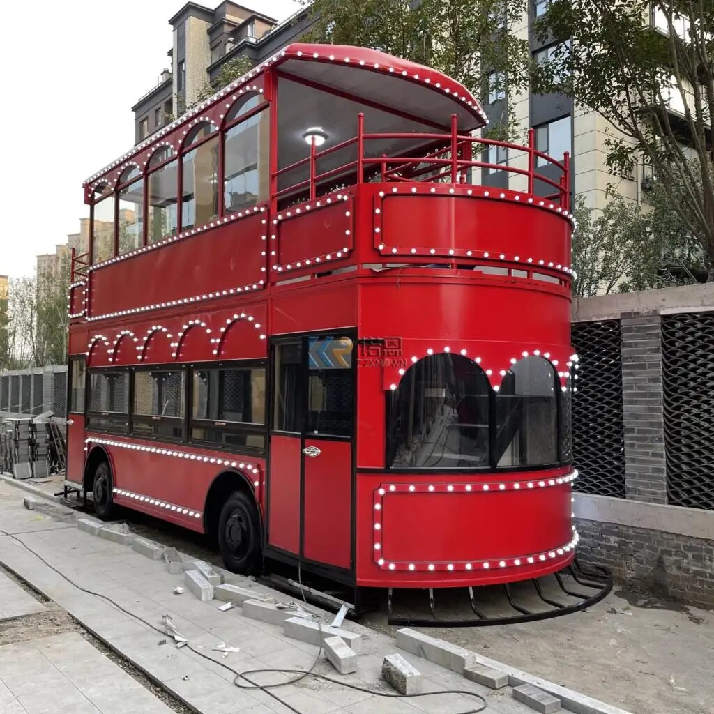 Double Decker Luxury Bus for Hamburger Electric Tourist Bus For Sale Professional Customized  London Bus Car
