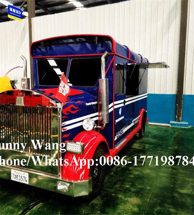 OEM Vintage Mobile Food Car Truck Snack Breakfast Vending Cart Customized Dining Van with CE Certification